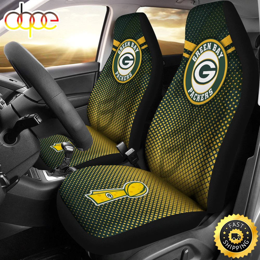 Green Bay Packers Customized Car Seat Cover Set For Fan CSC7052