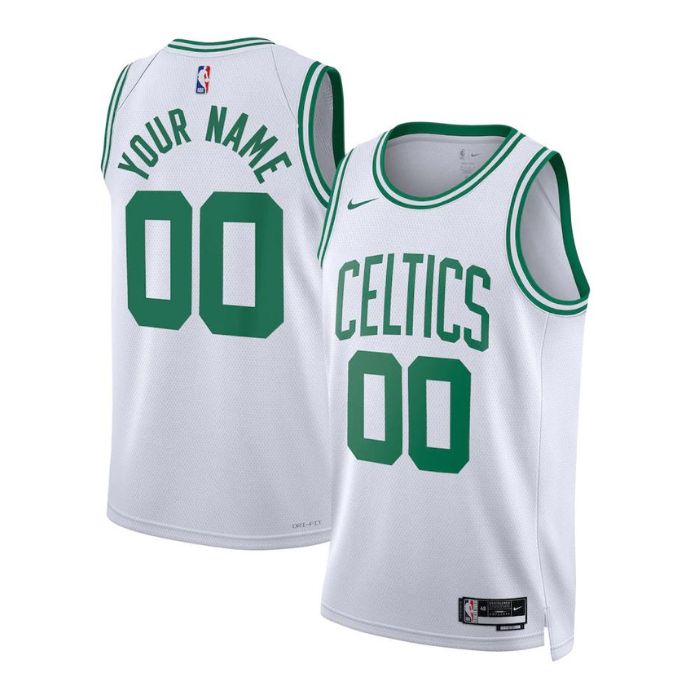 Boston Celtics Unisex 2023 Custom Jersey White – Association Edition