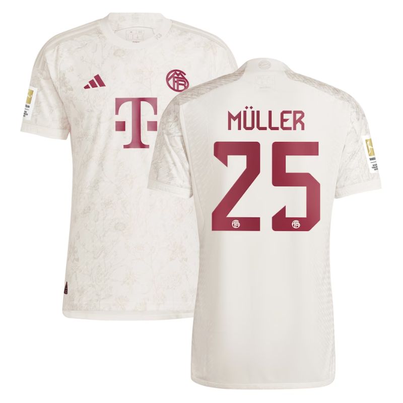 Thomas Müller Bayern Munich Shirt 2023/24 Third Jersey – White