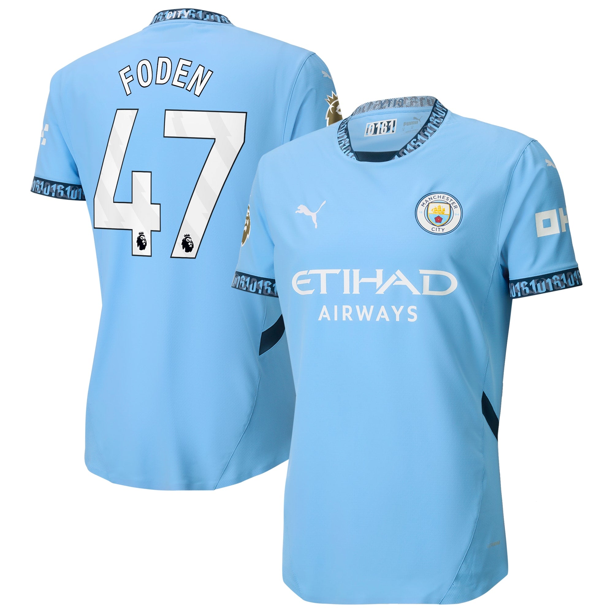 Phil Foden Manchester City Puma 2024/25 Home Player Jersey - Light Blue ...