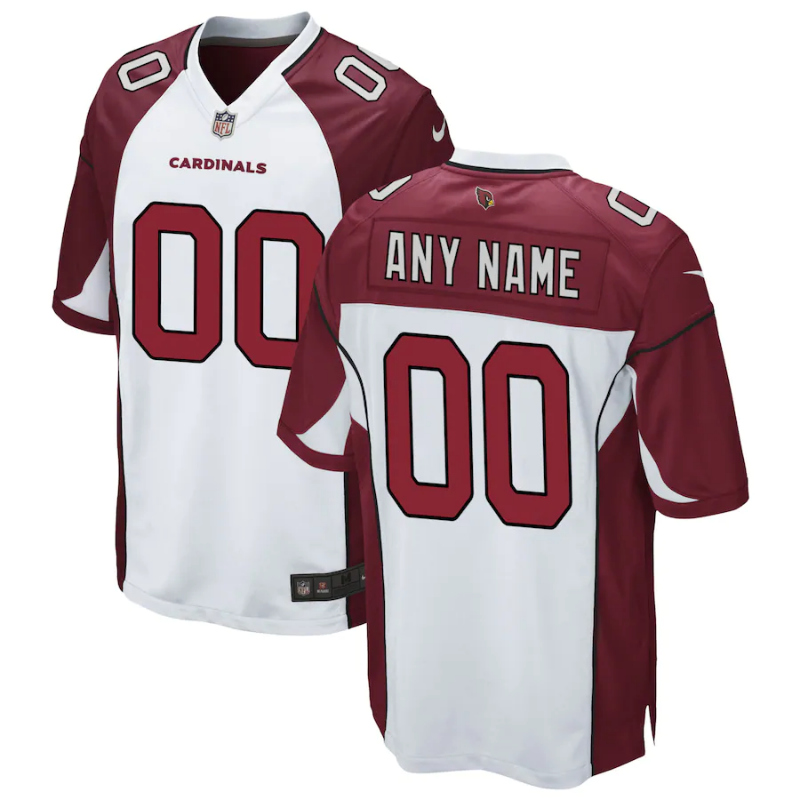 Arizona Cardinals Team Custom Jersey Unisex – White