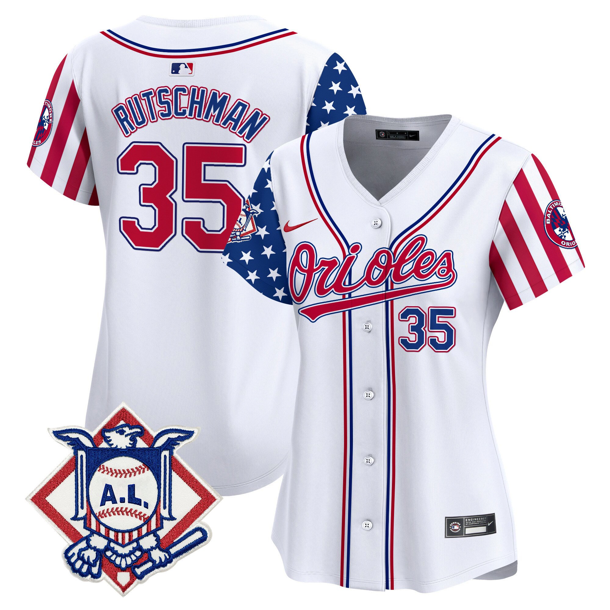 Women’S Baltimore Orioles 2024 Fourth Of July Vapor Premier Limited Jersey – All Stitched