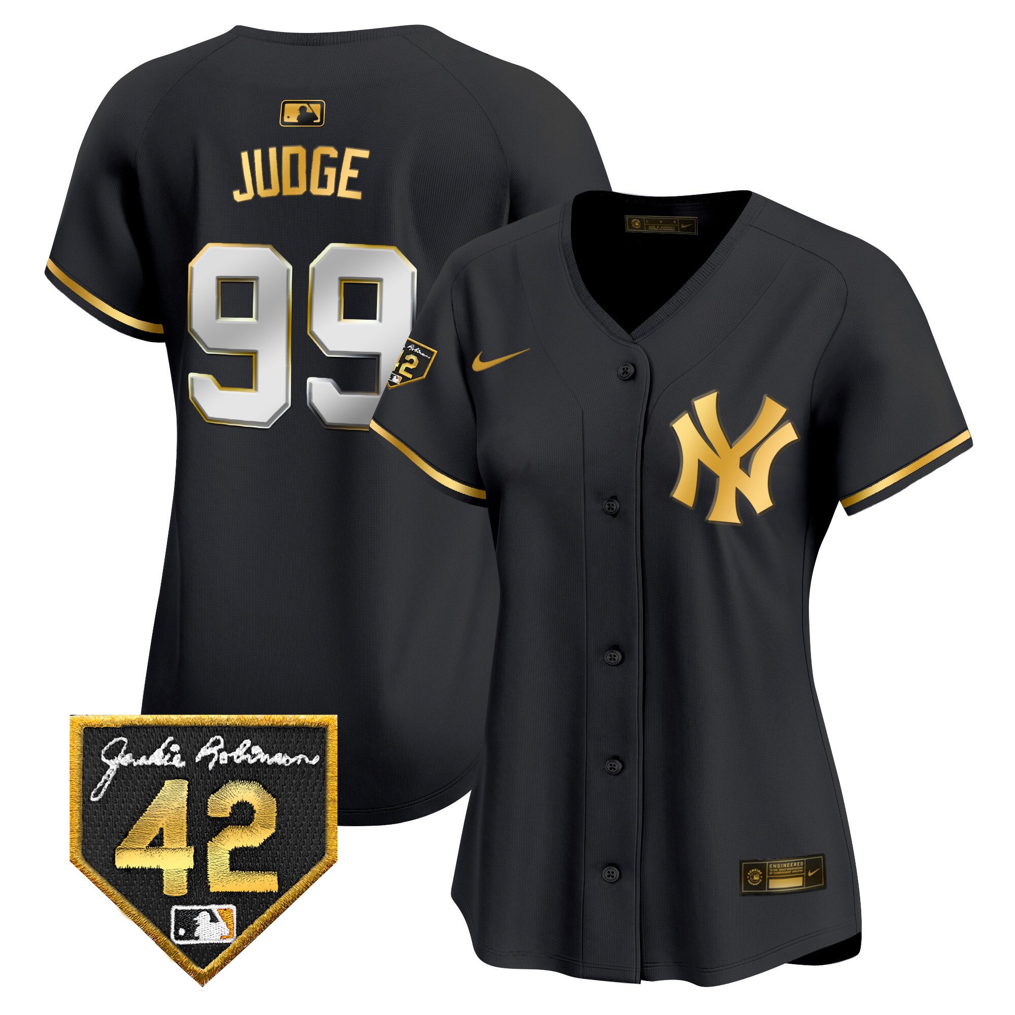 Women’S New York Yankees 2024 Jackie Robinson Patch Vapor Premier Limited Jersey – All Stitched