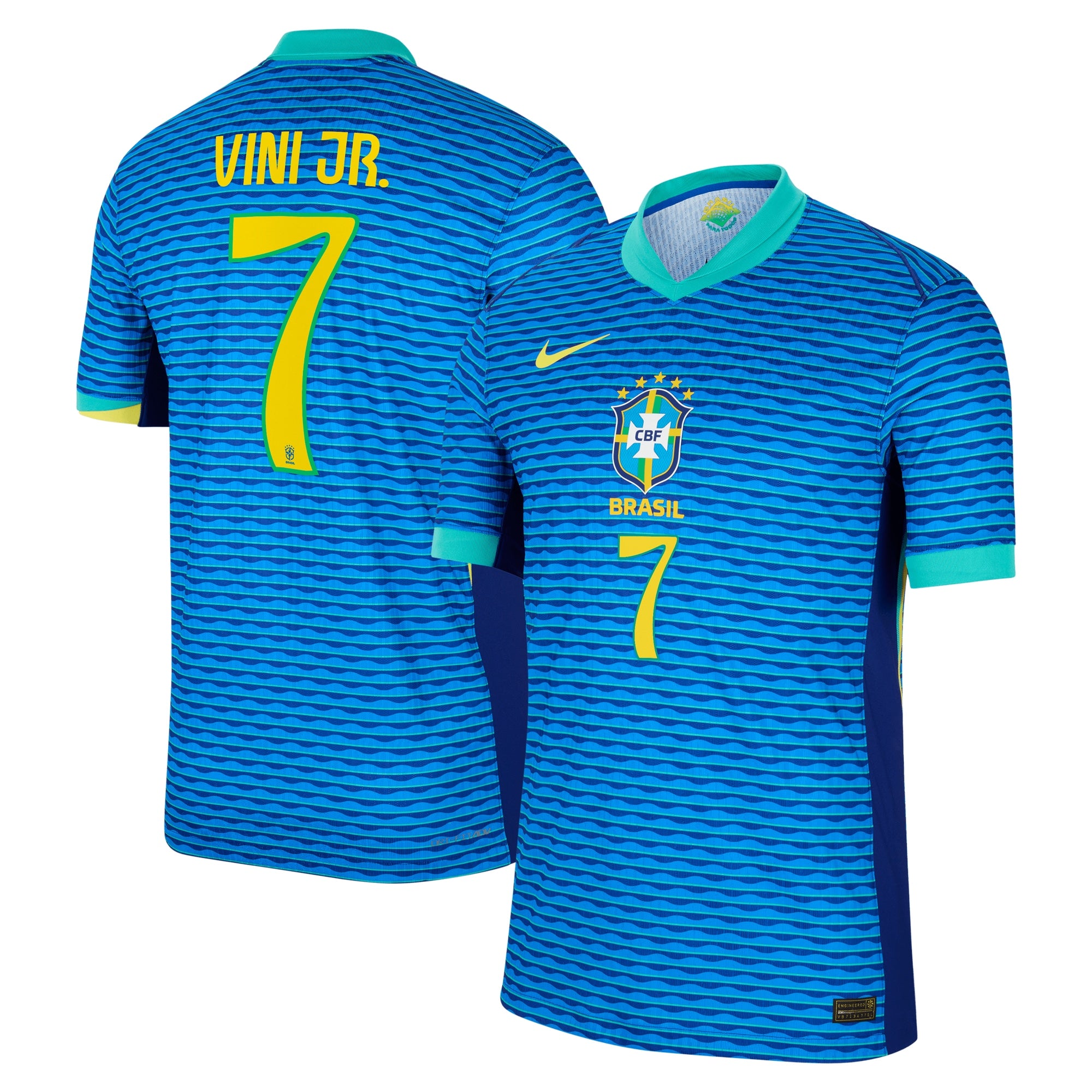 Vini Jr. Brazil National Team Nike 2024 Away Jersey – Blue