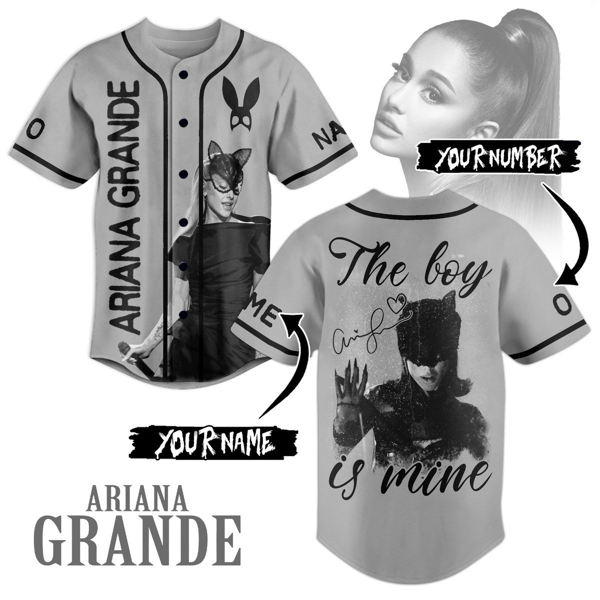 Merchcustom Ariana Grande Baseball Jersey For Fans