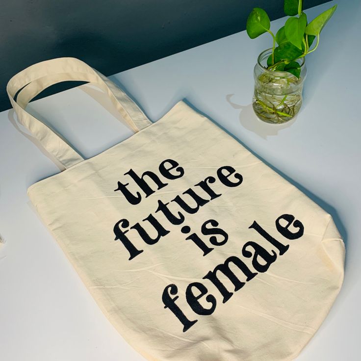 Ecobag the future is female, Best Tote Bags Ideas, Cute Tote Bags Ideas, Tote Bag Design Ideas, Girls Tote Bag, Best Canvas Tote Bags Ideas