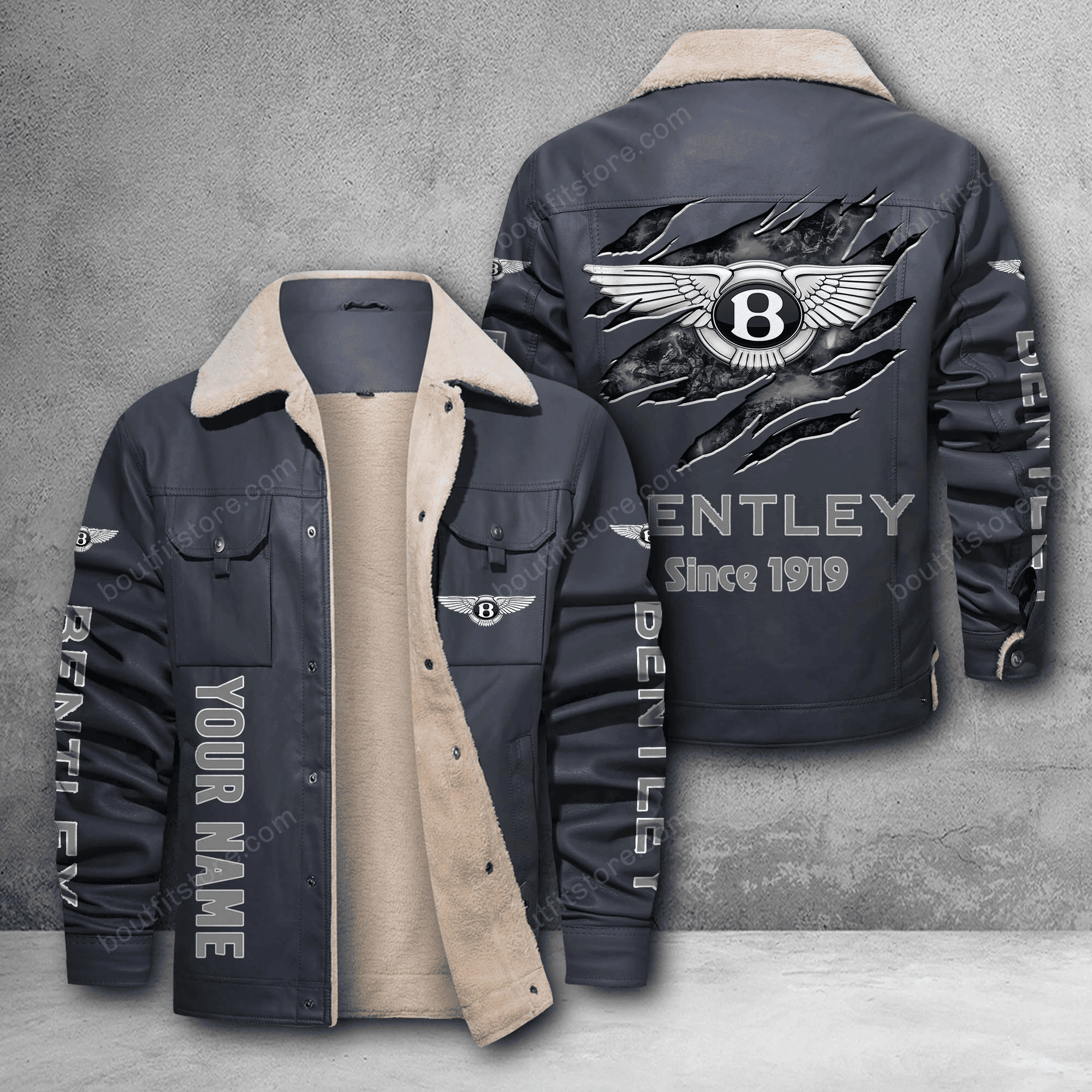 Bentley DMH Custom Name Stand Collar Jacket