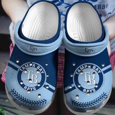 Tampa Bay Rays Logo Baseball MLB Colorway Blue Crocss Classic Clogs Shoes Ver967