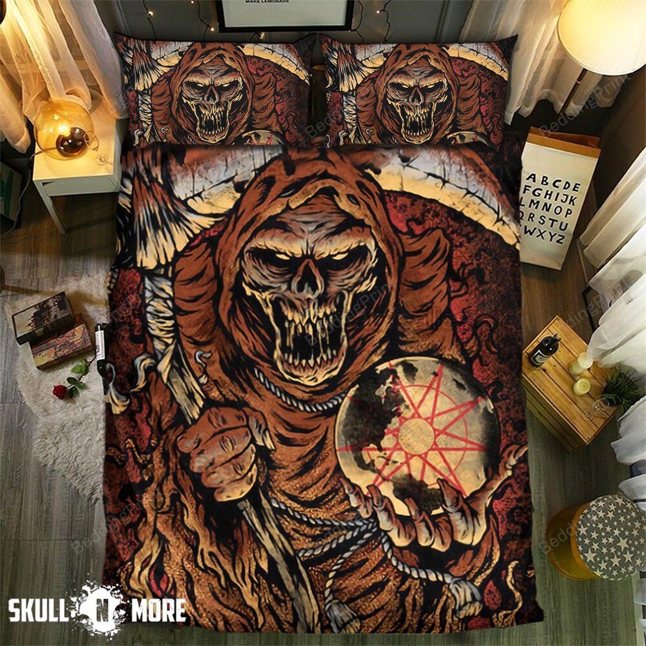 Brown Skull Sign Bedding Set  (Duvet &hellip;