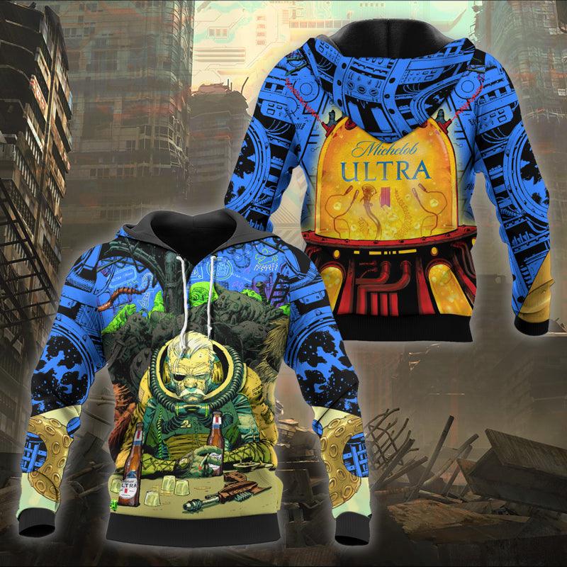 The Old Man Of Fear Agent Drink Michelob Ultra Hoodie & Zip Hoodie