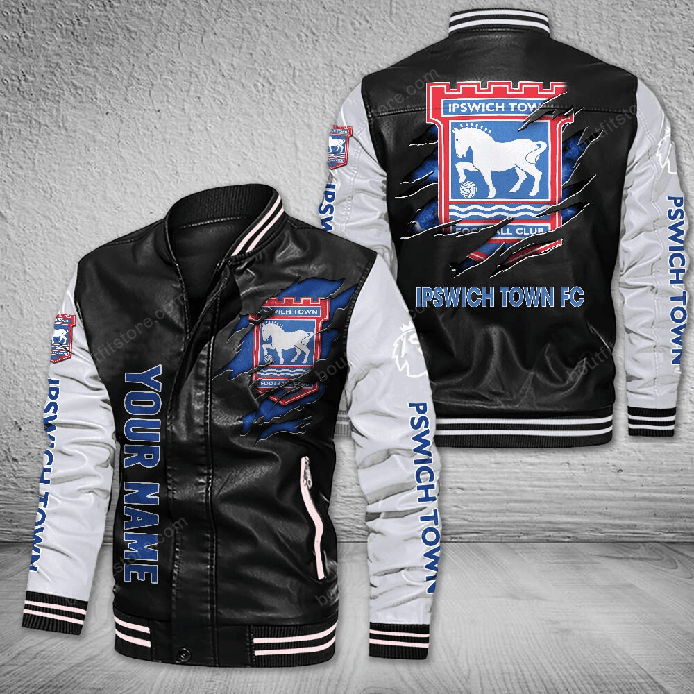 Ipswich Town Leather Varsity Jacket