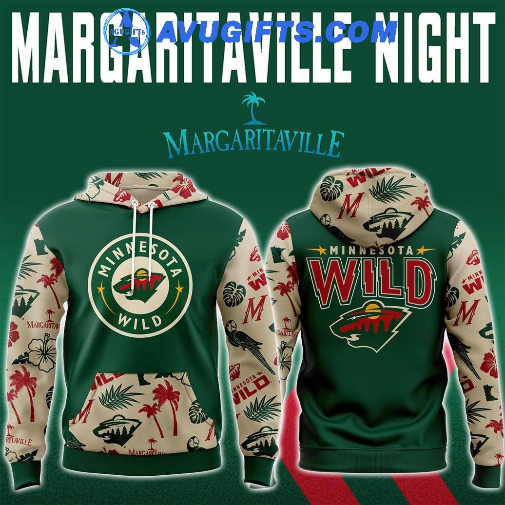 Minnesota Wild X Margaritaville Night New Edition For Fans Limited Hoodie – Zip Hoodie 3D Aop Shirt