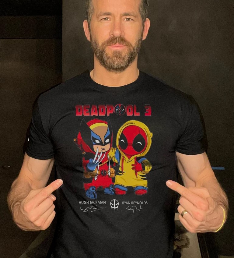 Cute Deadpool and Wolverine Marvel Funny Movie 2024 Tee Shirt Outfits