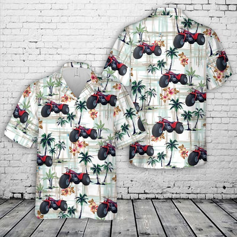 Honda Atc  And Tropical Pattern 3D Hawaiian Shirt