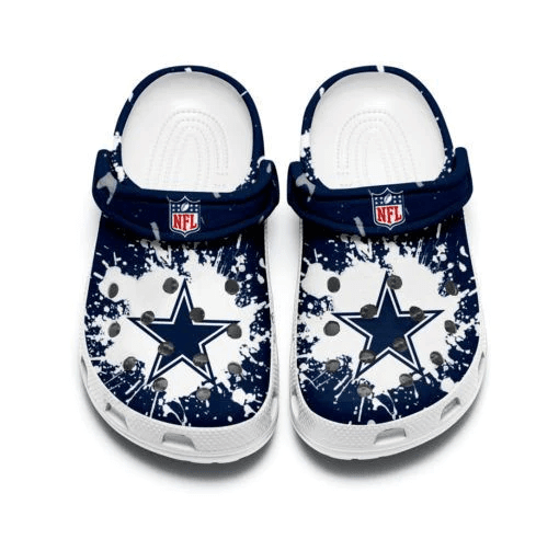 Dallas Cowboys Navy Crocss Clog Comfortable Shoes Ver946