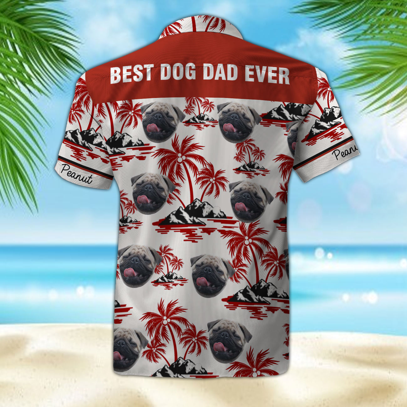 Teevintage - Graphic Tee - Best Dad Ever Upload Photo Personalized Hawaiian Shirt Ntk27May24Va1