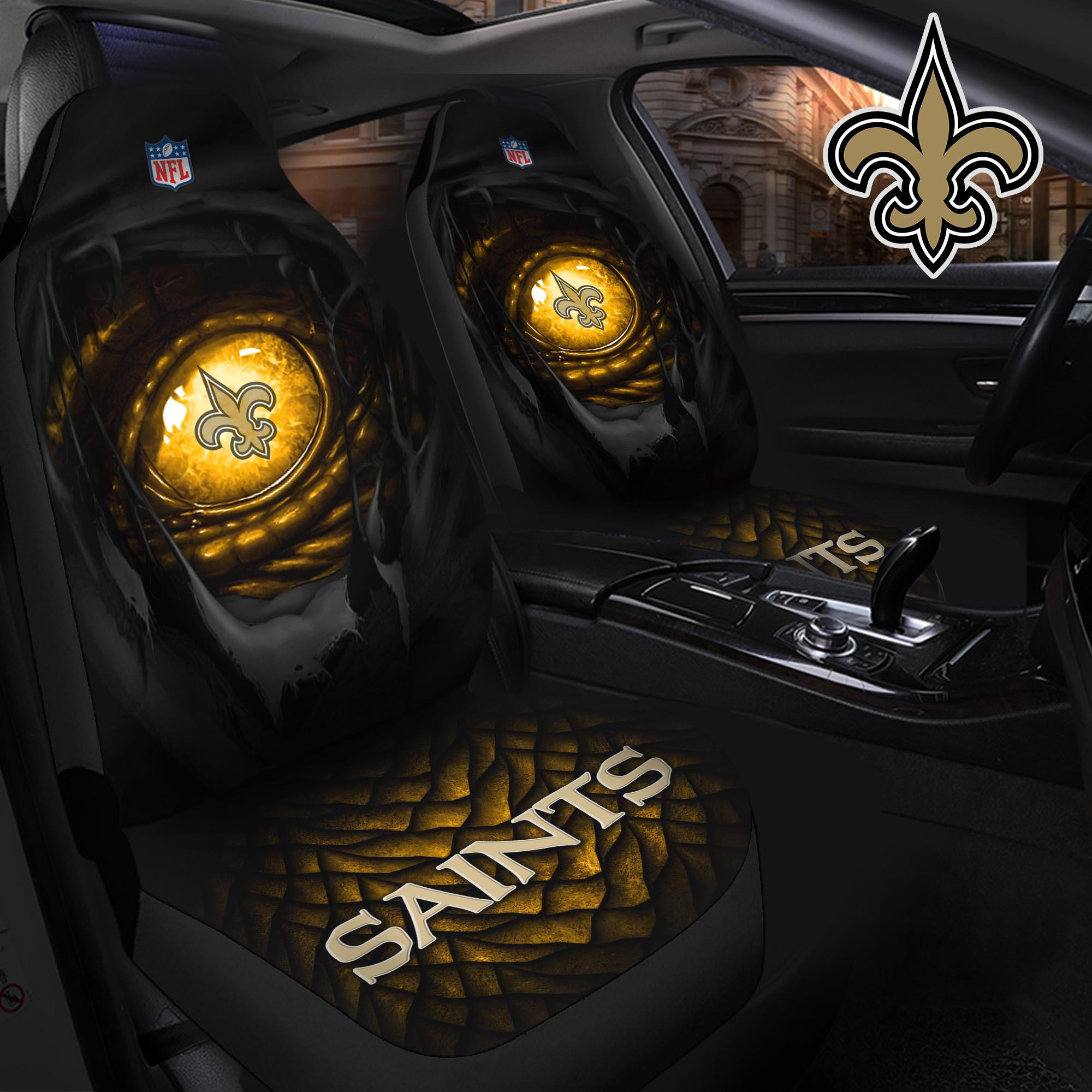 New Orleans Saints Car Seat Cover Set CSC9507