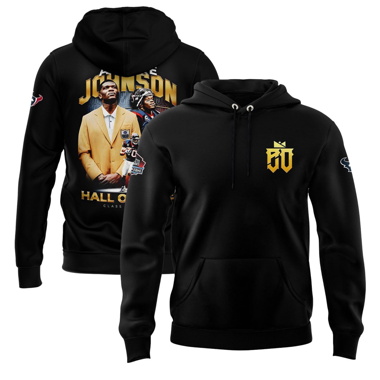 Andre Johnson Texans Hall Of Fame Class Of 2024 Hoodie – Print