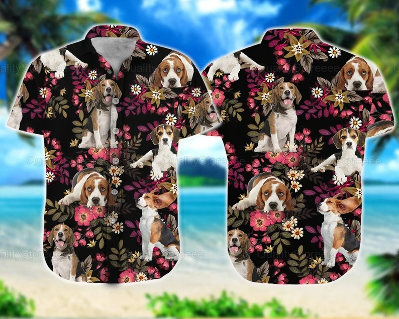 Beagle Hawaiian Shirt, Beagle Tropical Hawaiian Shirt, Beagle Shirt, Beagle Hawaii Shirt, Shirt For Men