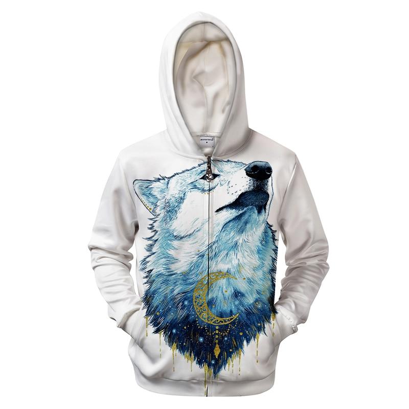 Painted Wolf Zip-up Hoodie