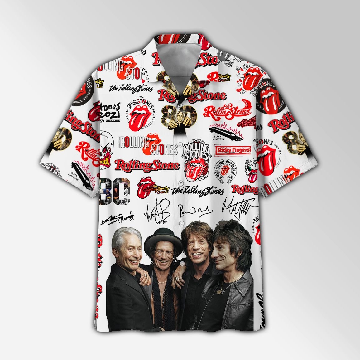 The Rolling Stones Hawaiian Shirt Li &hellip;