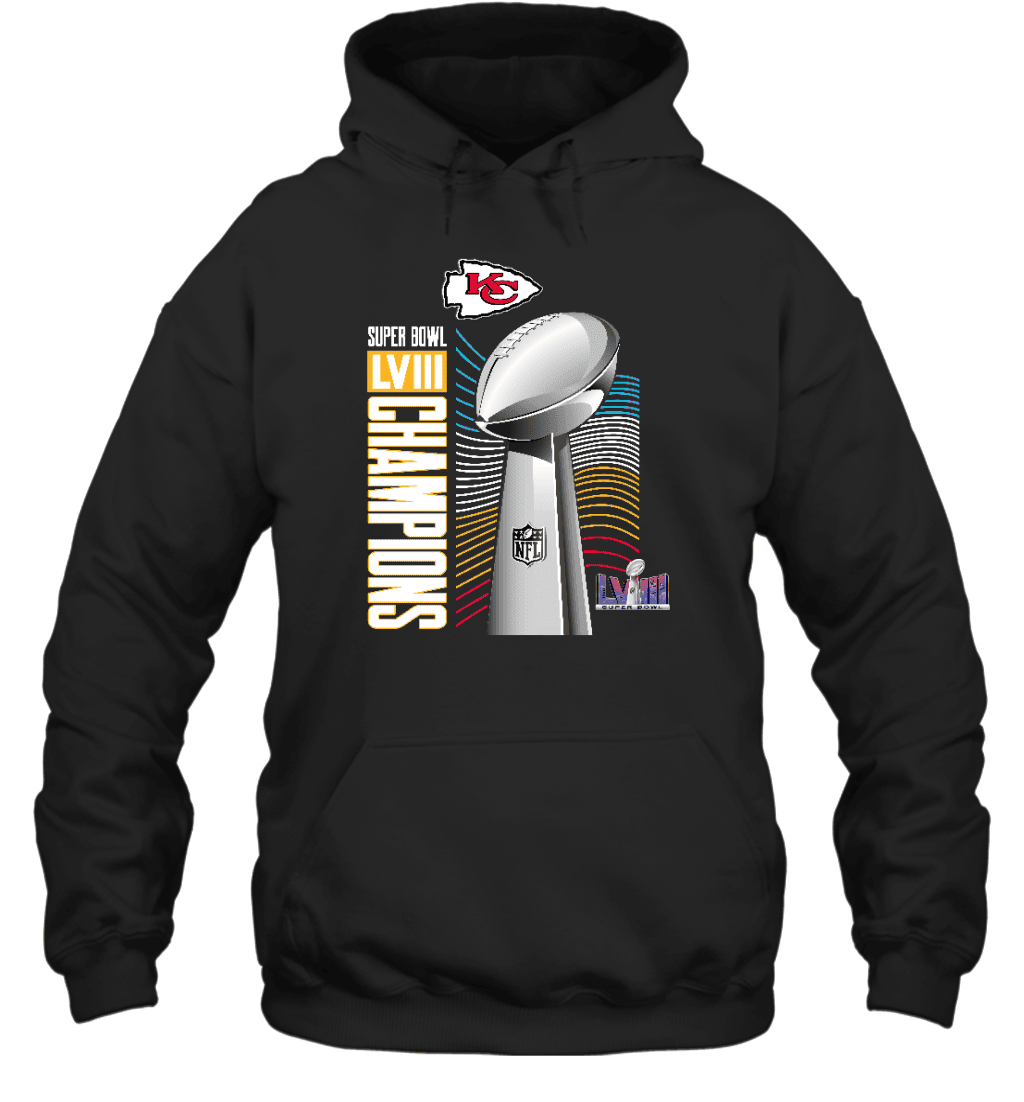 Kansas City Chiefs Super Bowl LVIII Waves Unisex 2D Hoodie