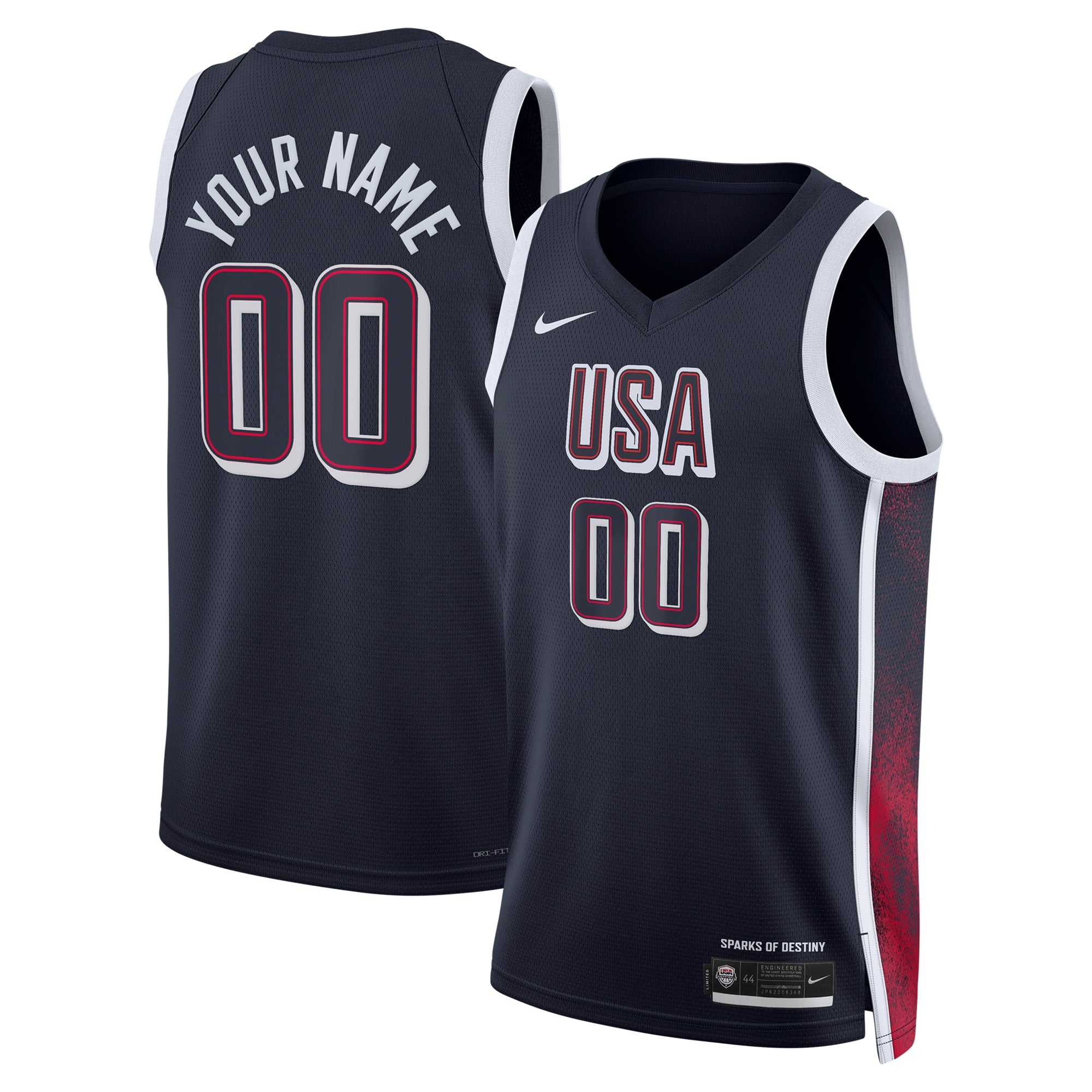 Usa Basketball Nike Unisex 2024 Swingman Custom Jersey – Navy