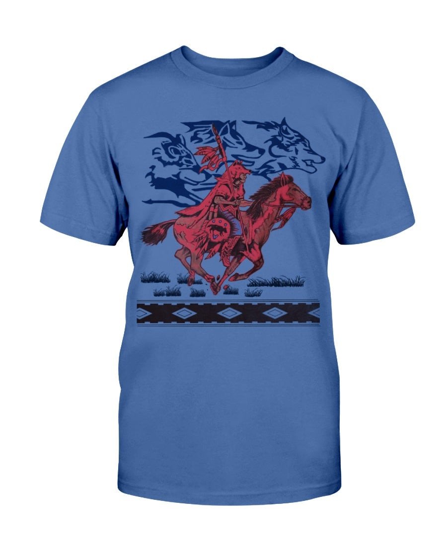 Vintage 90S Indian Native American Riding Horse T Shirt 070721