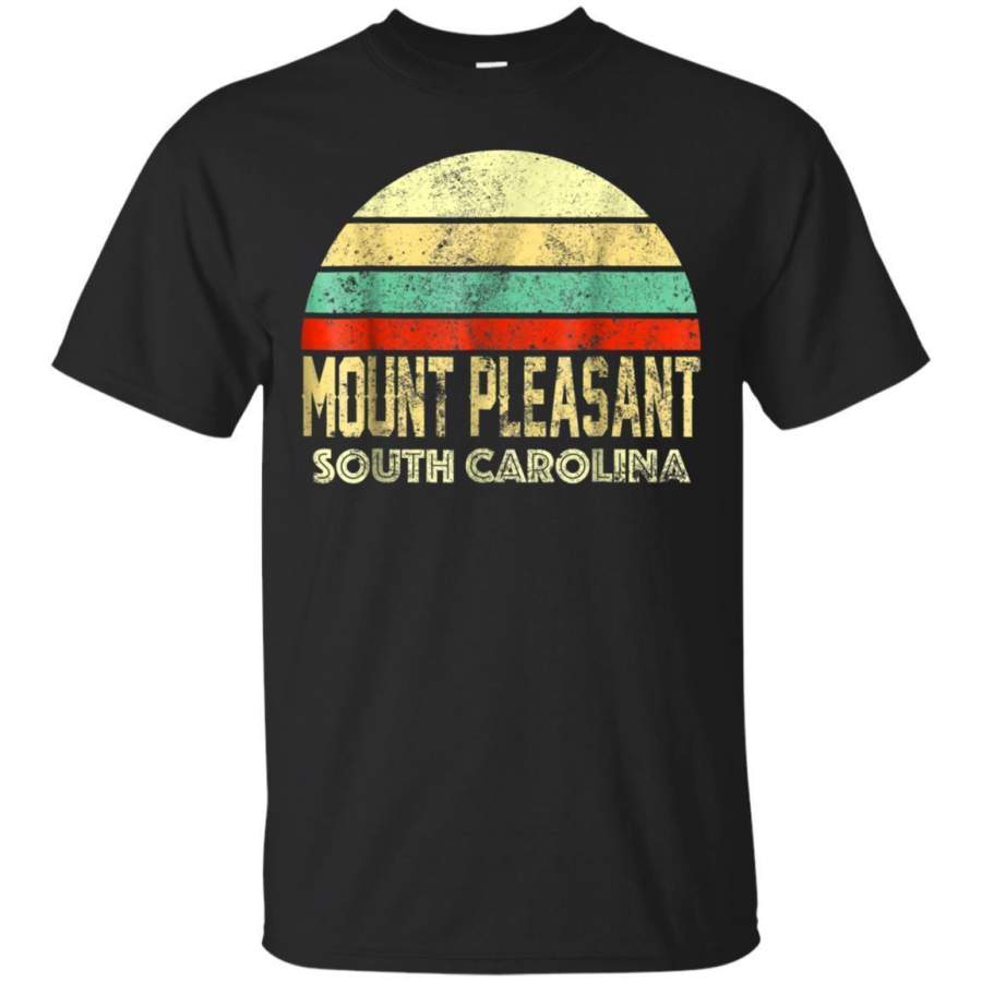 AGR Mount Pleasant Sc South Carolina Vintage Retro Sunset Tee T Jaq T-shirt