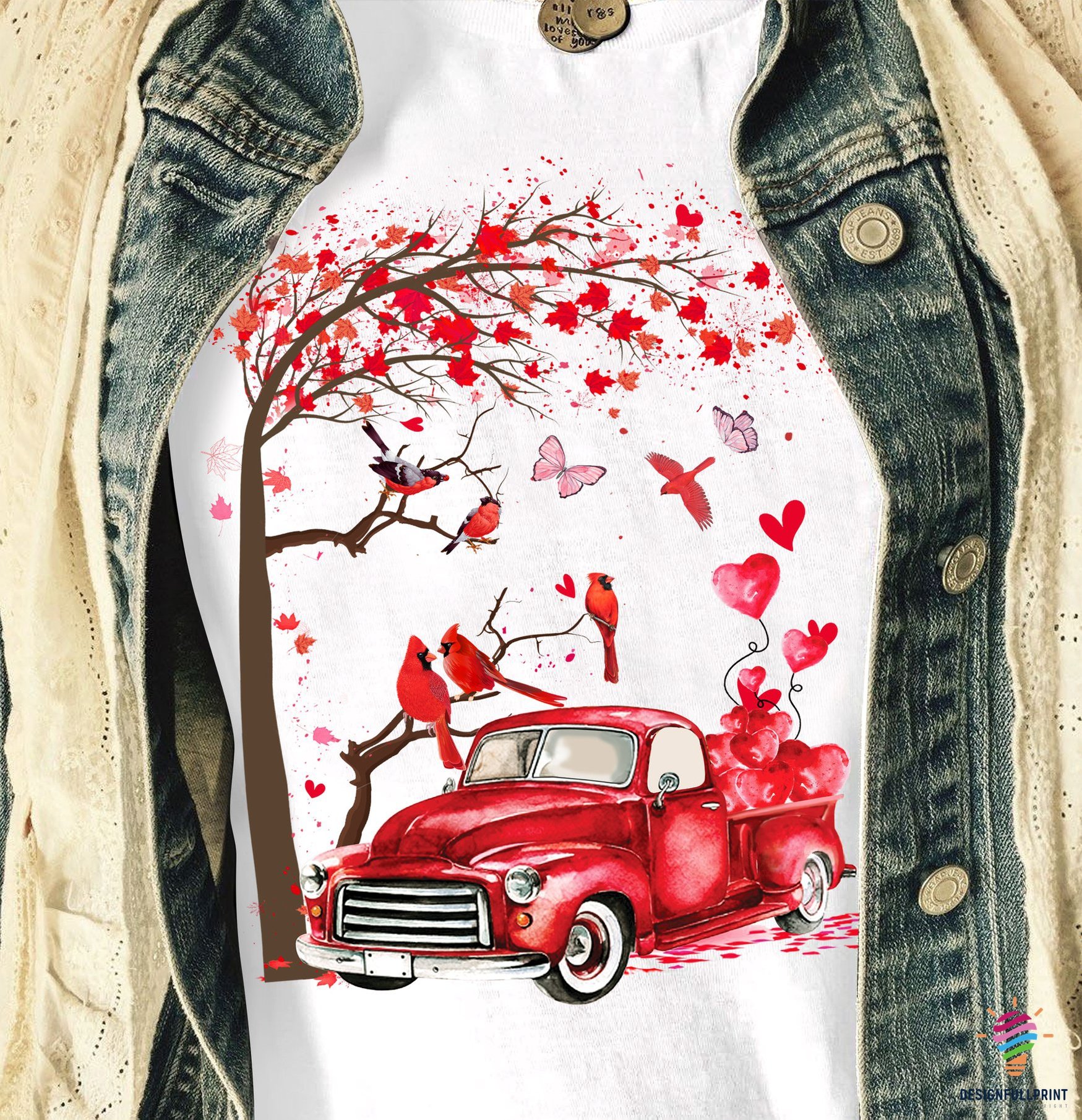 Cardinal Bird Red Truck Valentine Gn &hellip;