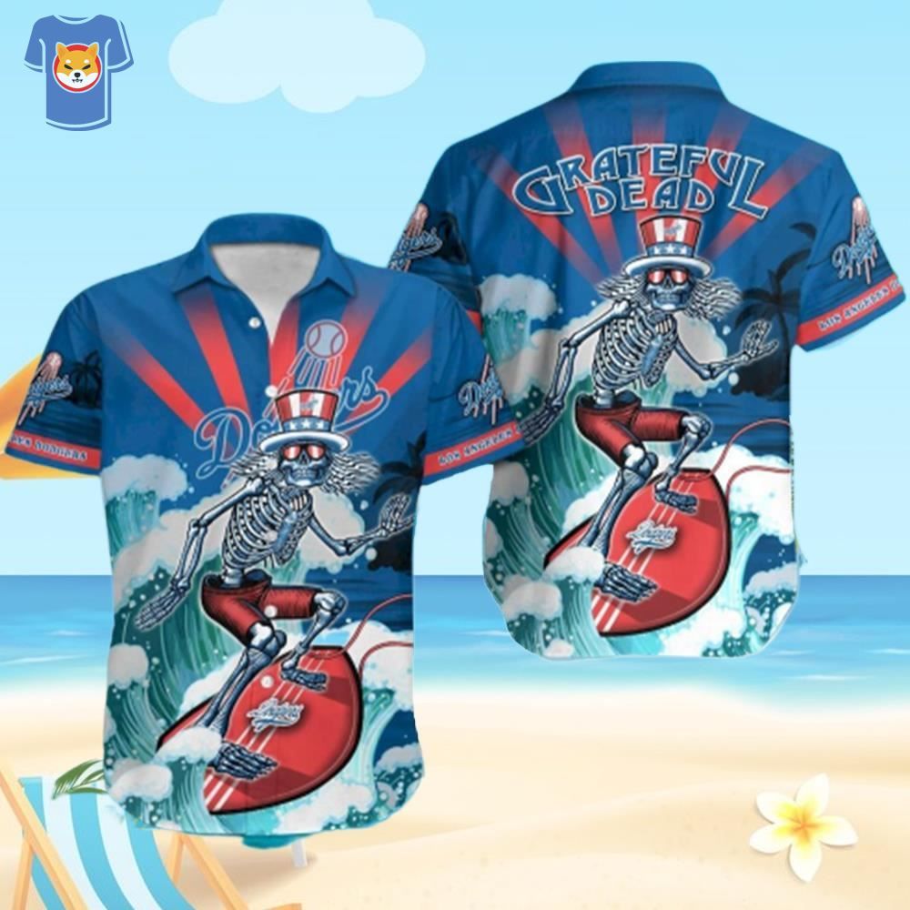 Mlb Los Angeles Dodgers Grateful Dead Hawaiian Shirt