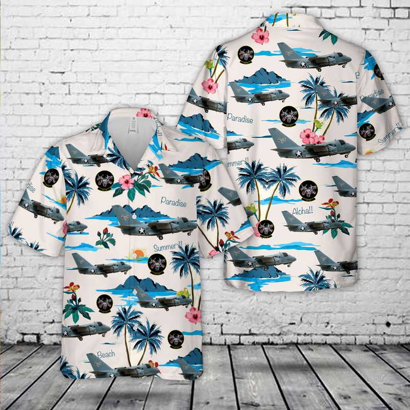 Us Navy S-3B Of Vx-30 “Bloodhounds” Hawaiian Shirt