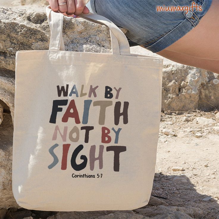 Faith Christian Tote Bag, Bible Verse Tote Bag, Christian Tote Bag, Jesus Tote Bag, Religious Tote Bag, Faith Tote Bag, Gift For Her, Best Tote Bags Ideas, Cute Tote Bags Ideas, Tote Bag Design Ideas, Girls Tote Bag, Best Canvas Tote Bags Ideas