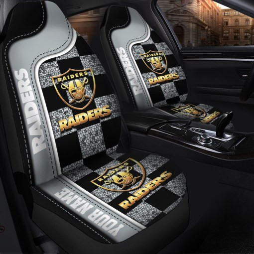 Las Vegas Raiders Personalized Car Seat Cover Set CSC1199