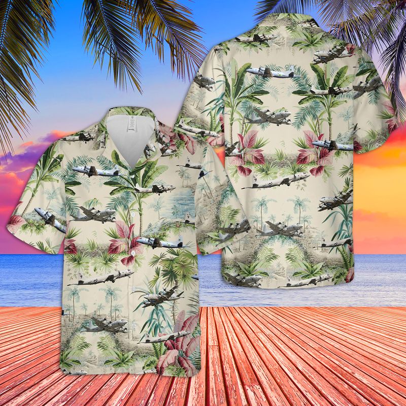 Us Navy Lockheed P-3 Orion Hawaiian Shirt, Short Sleeve Hawaiian Shirt For Men