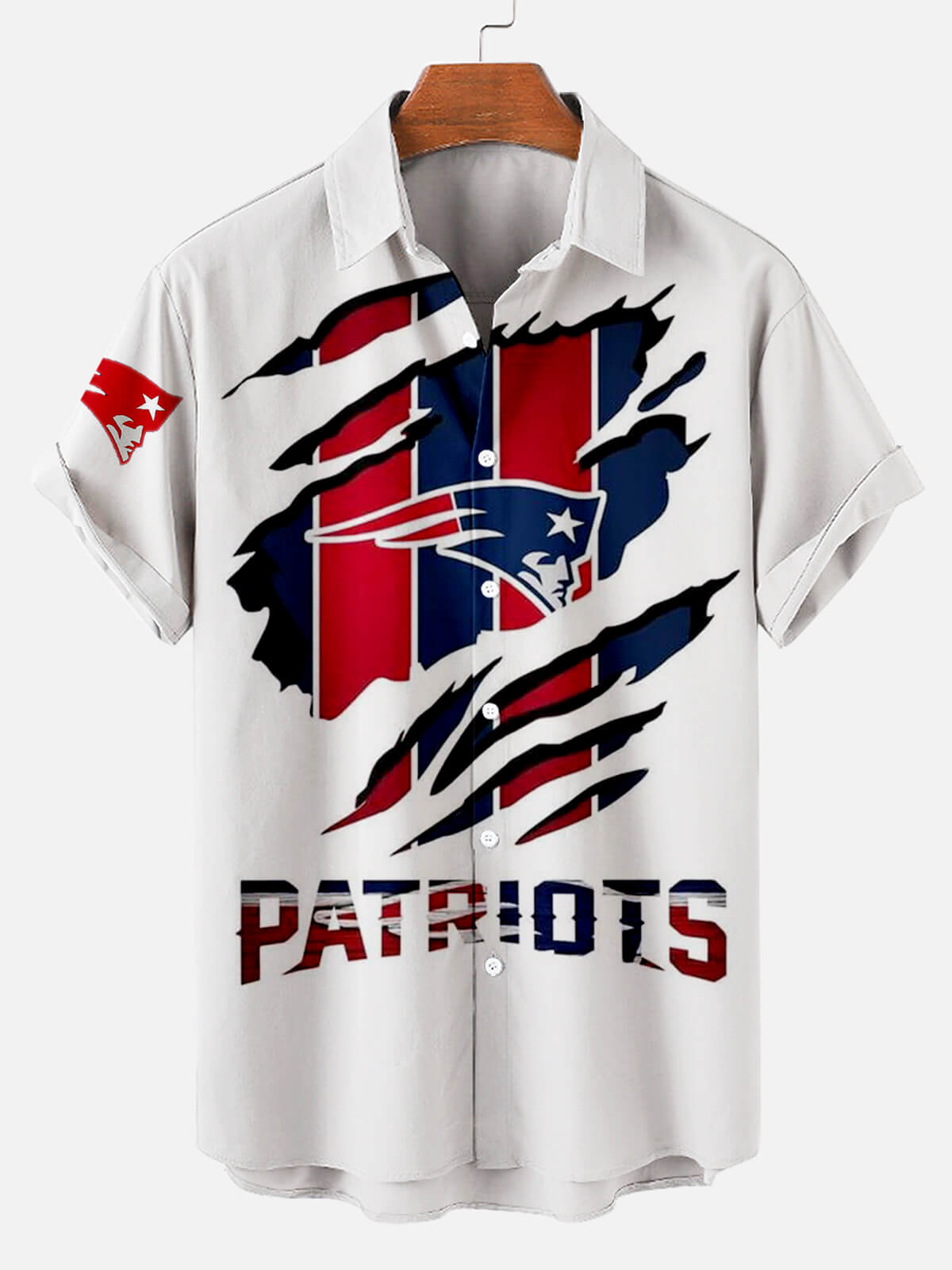 Tshirtcustom - Graphic Tee - New England Patriots Nfl American Football Scratches Men'S Short Sleeve Shirt