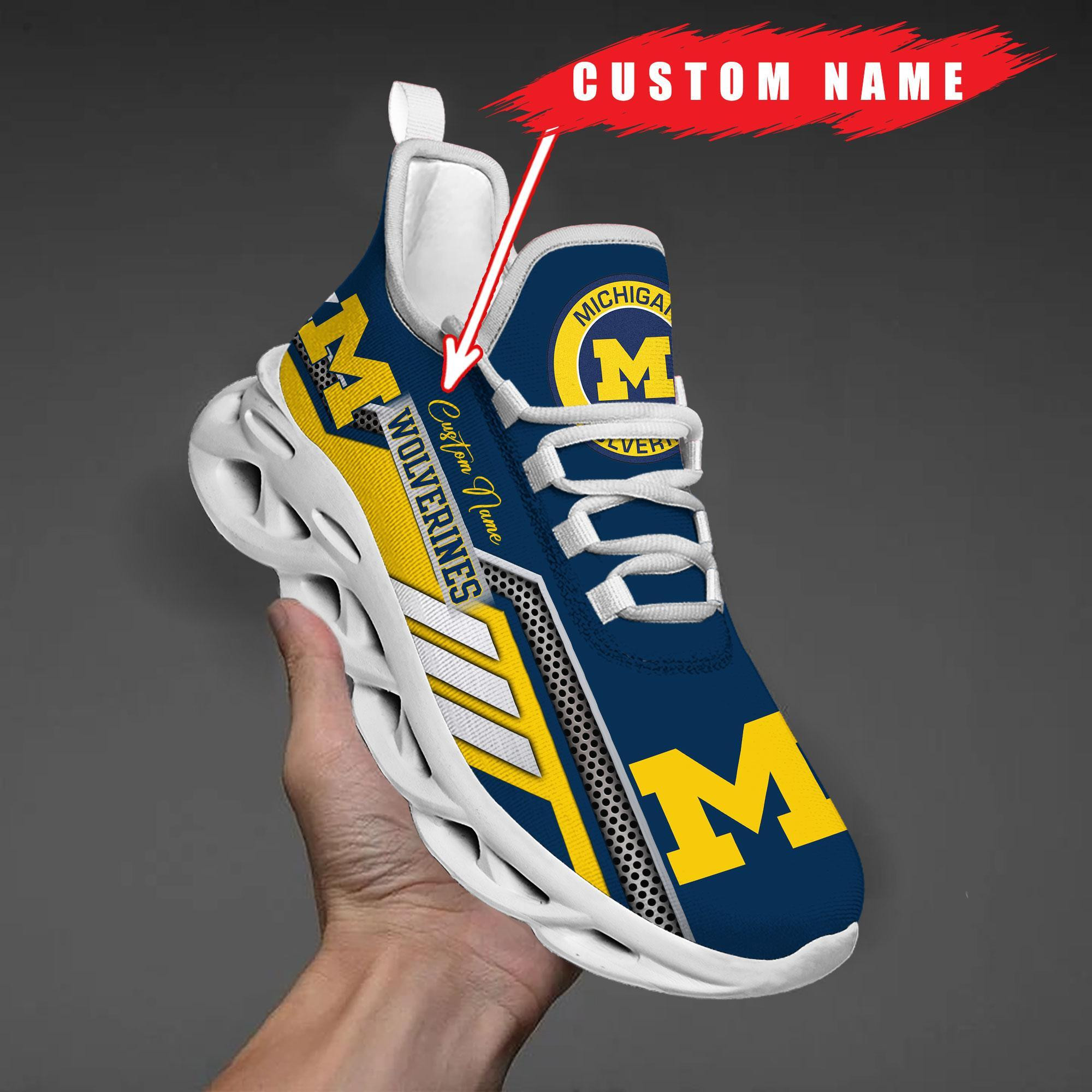 Michigan Wolverines Max Soul Shoes Sneakers For Men And Women 604