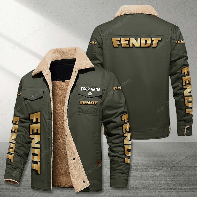 Fendt Green Custom Name Stand Collar Jacket