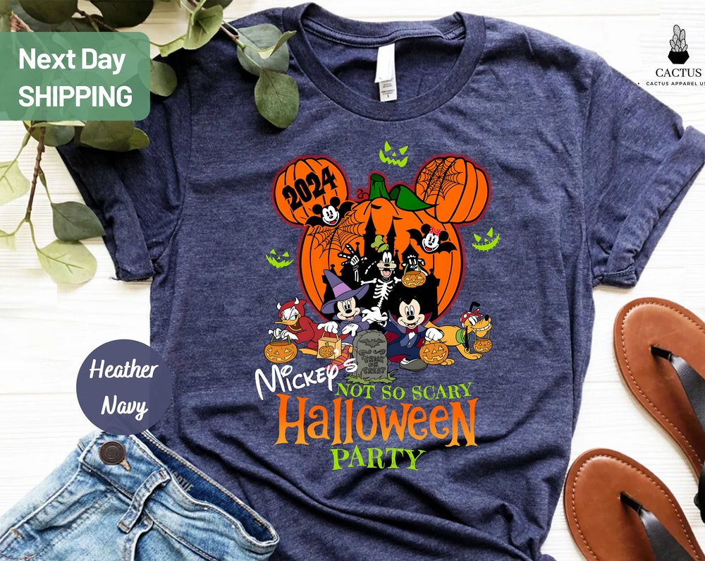 Mickey's Not-So-Scary Halloween Party Shirts, Mickey and Minnie Halloween Family Shirts, Disney Halloween Shirts