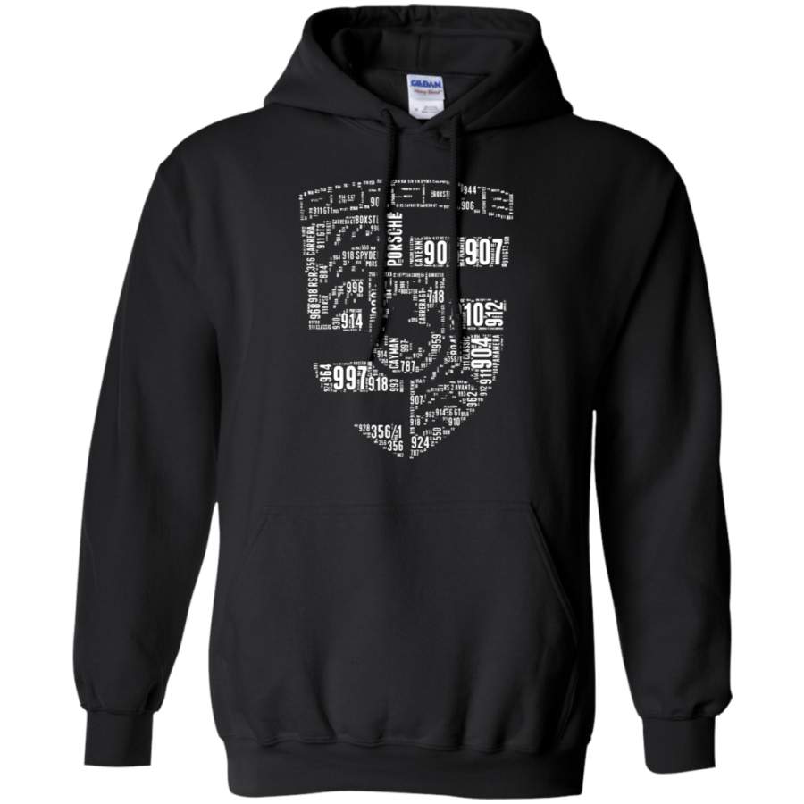Agr Porsche Logo All Car Series Model Names Puzzle Hoodie