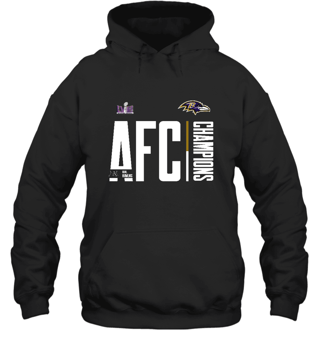 Baltimore Ravens AFC Champs 2024 Unisex 2D Hoodie