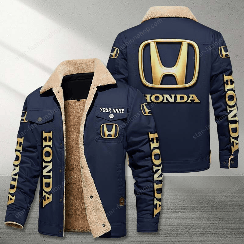 Honda Navy Custom Name Stand Collar Jacket