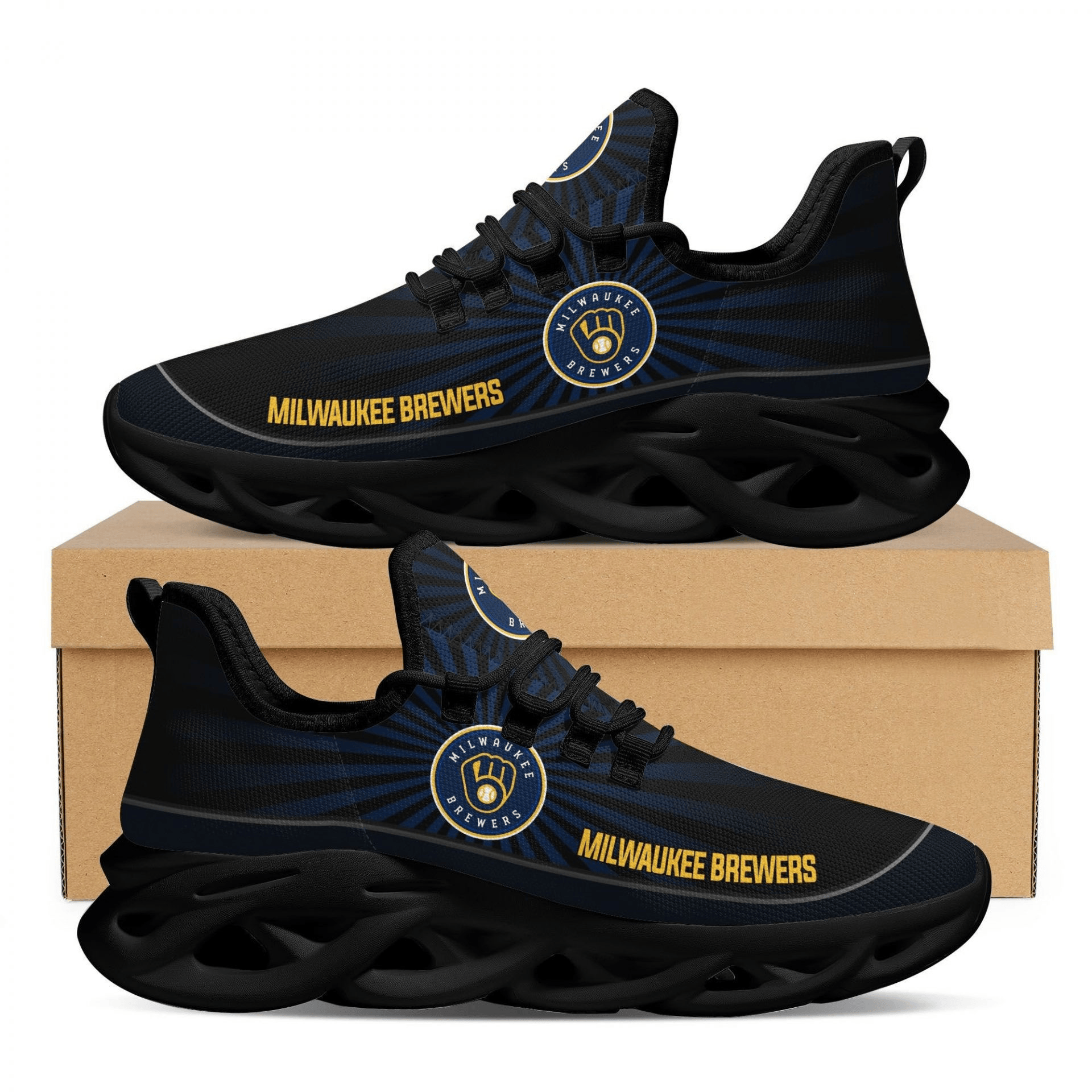 Milwaukee Brewers Max Soul Shoes Sport Sneakers Ver 01