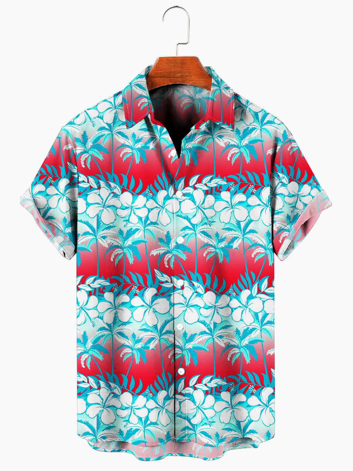 Gradient Hawaiian Shirt, Aloha Shirt For Summer Vibes, Cool Hawaiian Shirt, Beach Shirt, Hawaiian 3D Funny Shirt