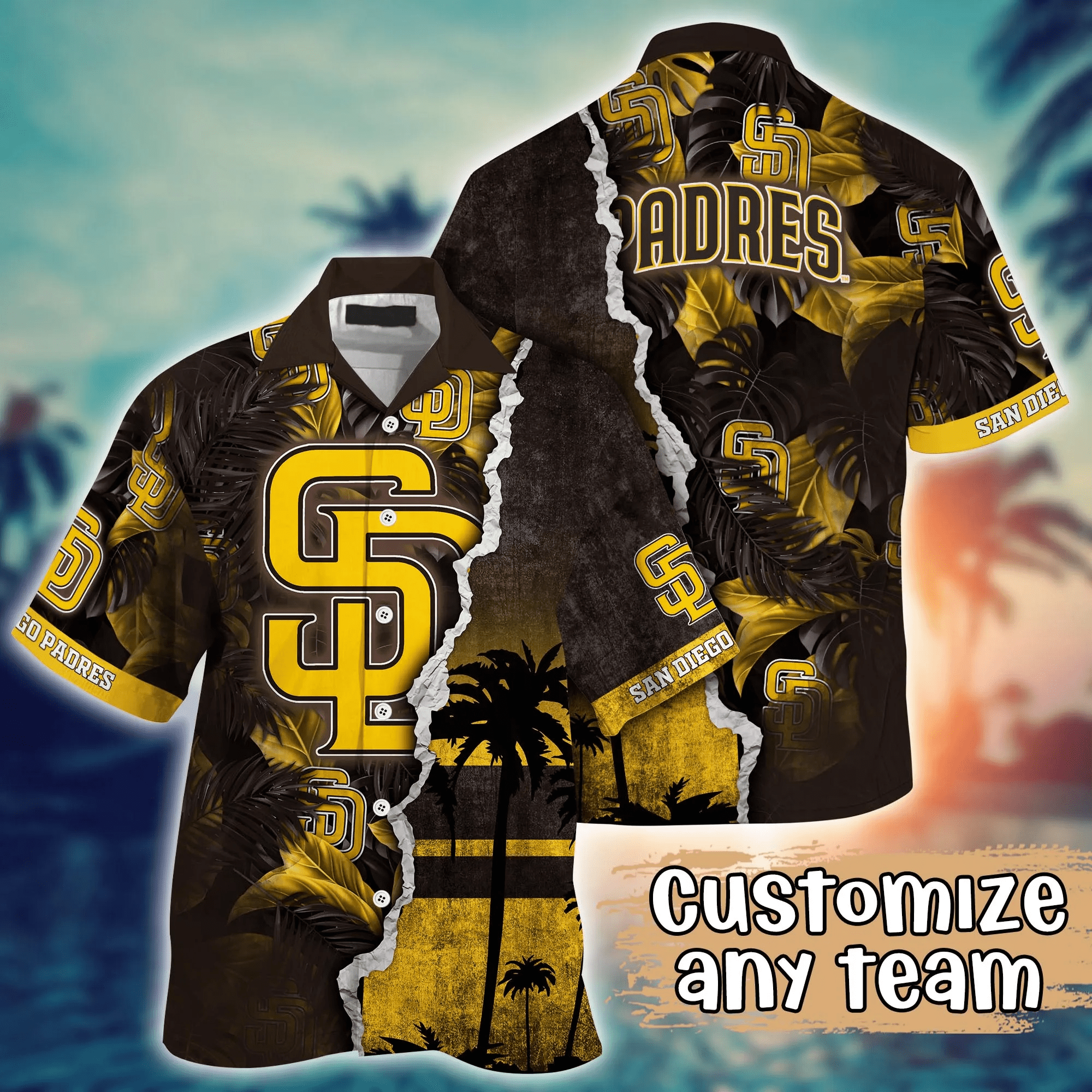 San Diego Padres Mlb Hawaiian Shirt Custom Warm Nights Aloha Shirt