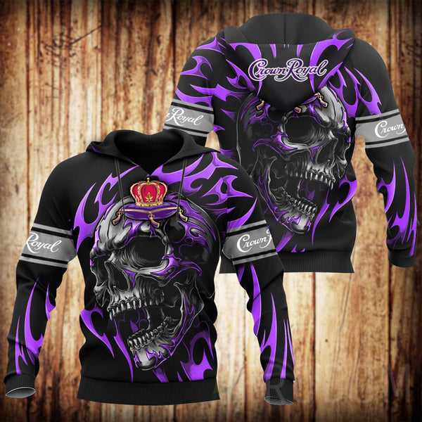 Vintage Skull Crown Royal Hoodie
