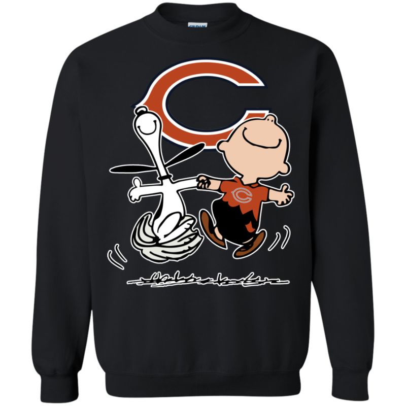 Charlie Brown & Snoopy – Chicago Bears T-Shirts Sweat Shirts Long Sleeves Hoodies