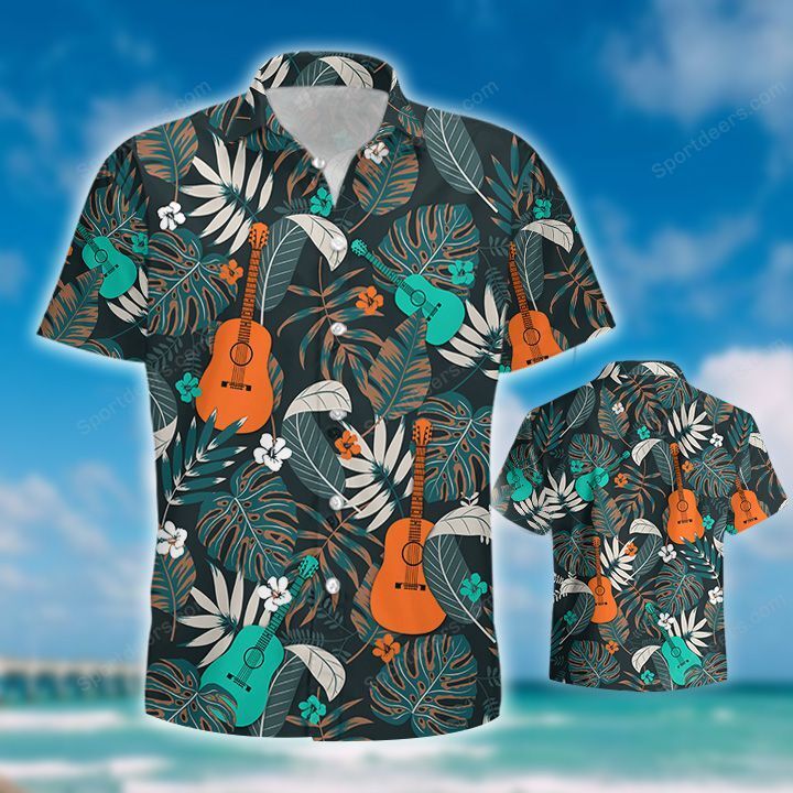 Guitar Hawaiian Shirt, Summer Gift, Hawaiian Shirts For Men, Aloha Beach Shirt