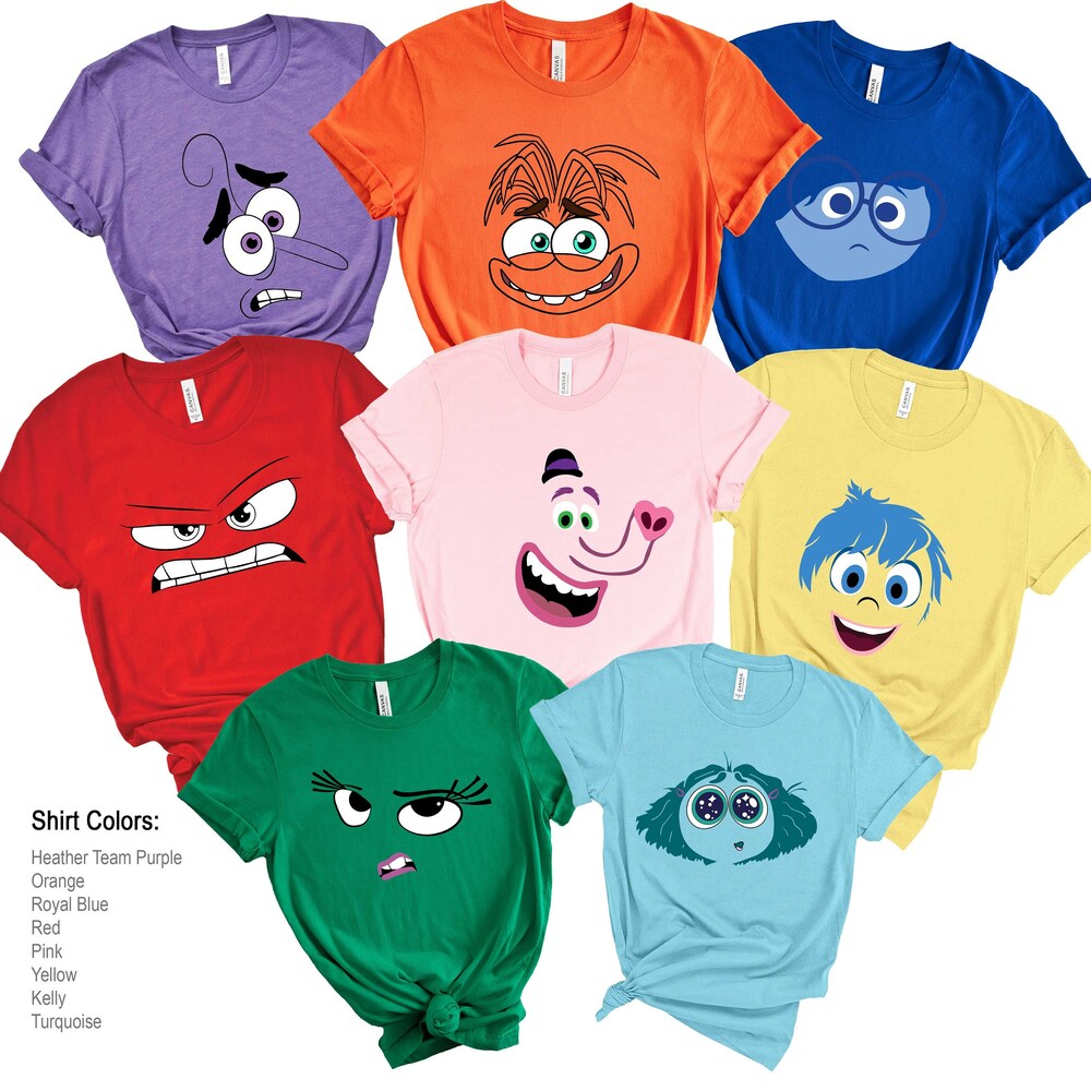 Inside Out Shirts, Inside Out Characters Costume, Inside Out Group Matching, Inside Out 2 Family Party, Halloween Matching Costume Shirts  By Teerealmstore Yourtshirtman