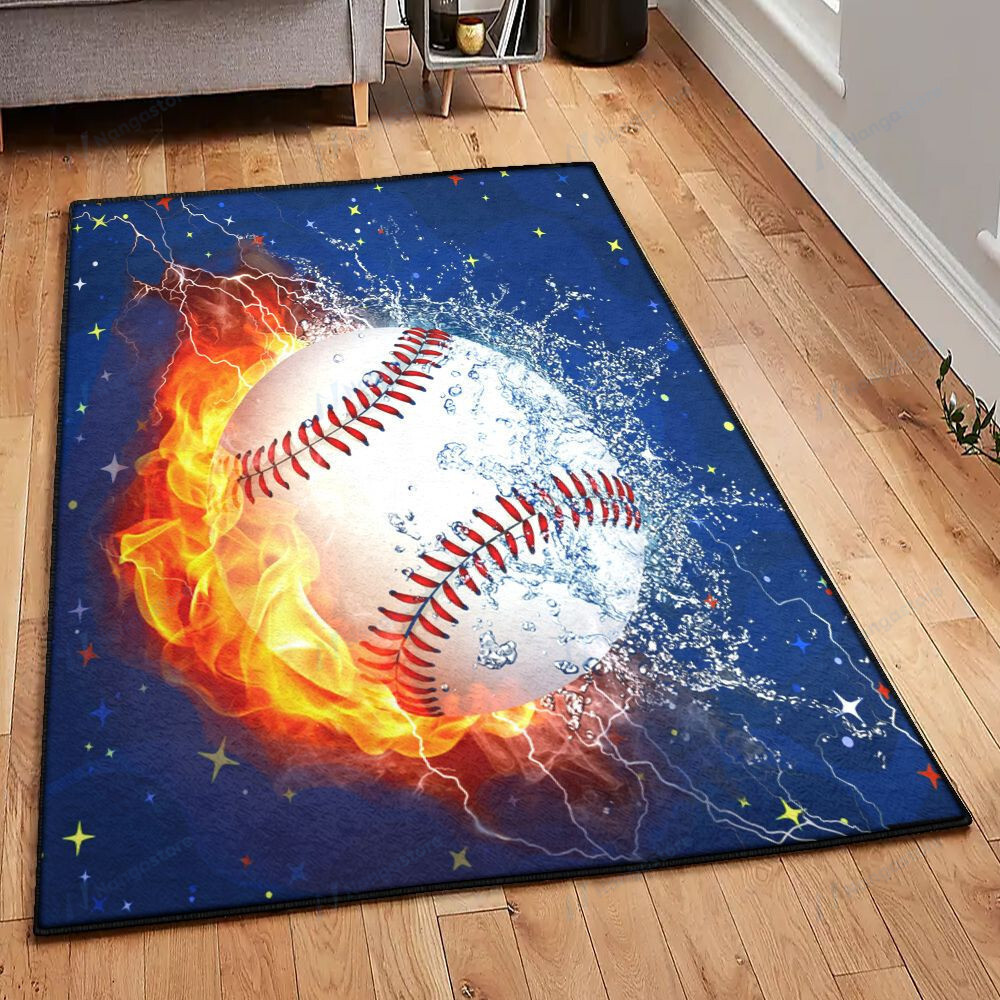 Baseball Carpet Baseball Fire And Water Area Rectangle Rugs Carpet Living Room Bedroom Availablerug Store